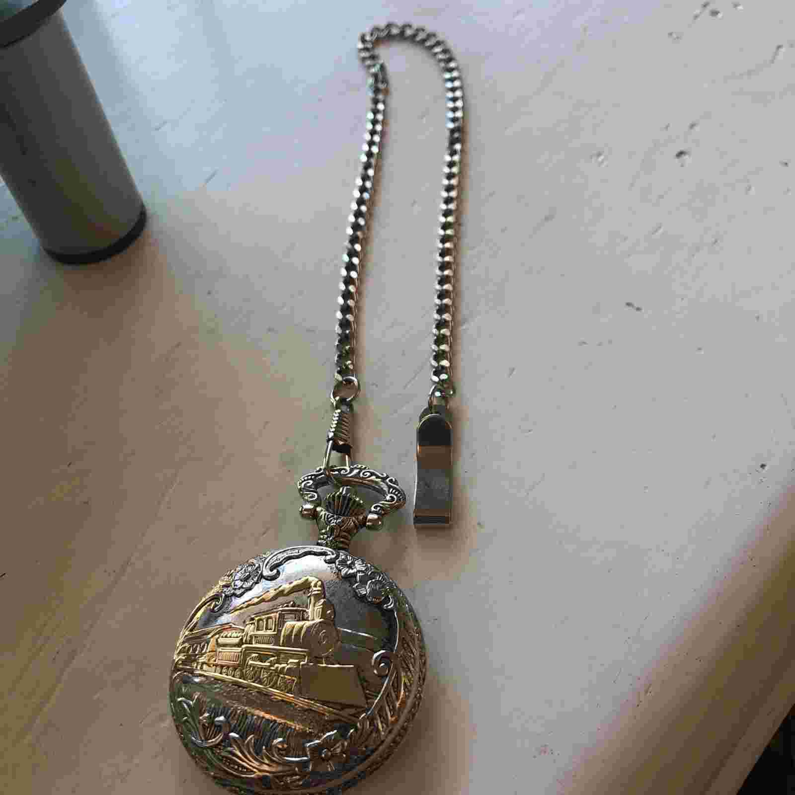 Avanti Train Pocket Watch NEW BATTERY