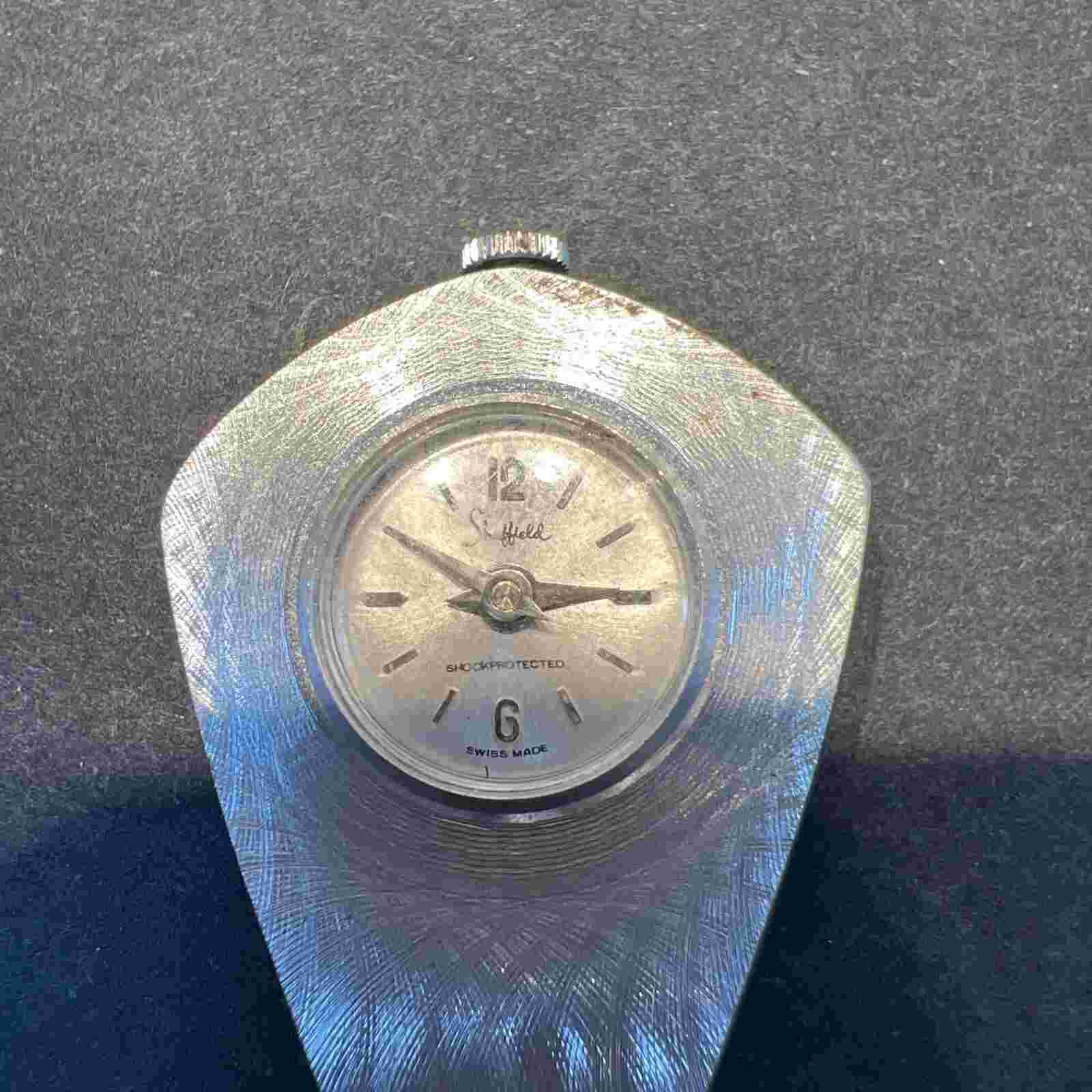 Sheffield Shock Resistant Swiss Made Watch Necklace with Chain AS IS