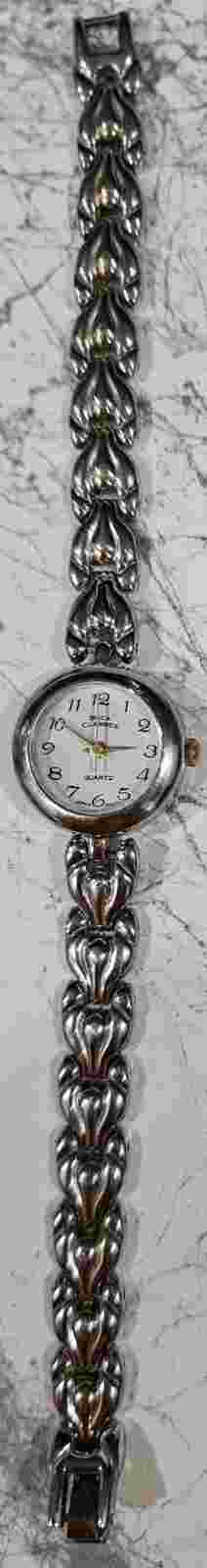 Boca ClassicsSilver Tone Quartz Analog Women's Watch Working New Battery