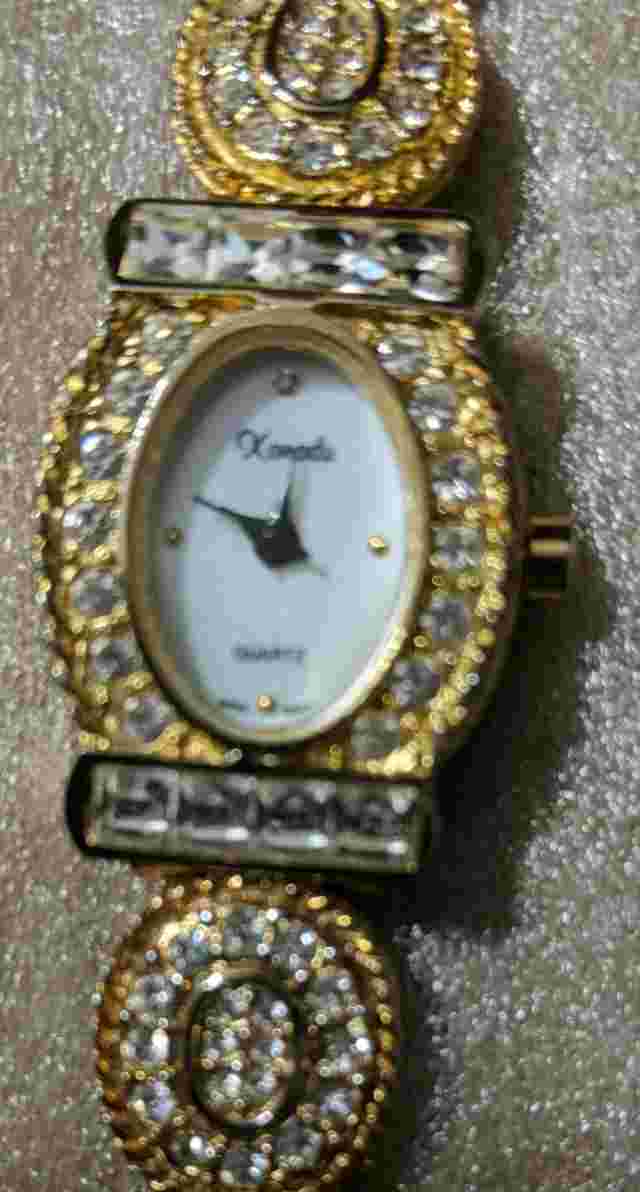 Xanadu Ladies Bracelet Watch. Quartz, with crystals.   Beautiful, new battery.