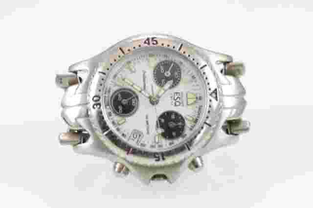 ESQ Women Watch Stainless Steel Chron Date 100m White NON WORKING PART Quartz