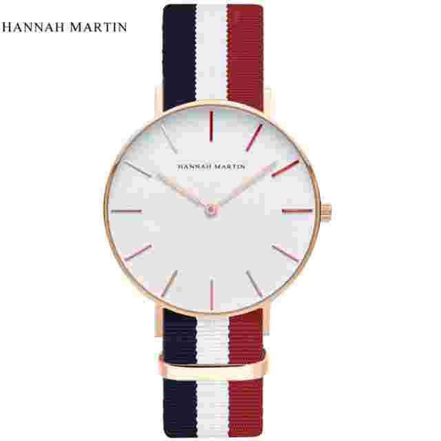 Classic Minimalistic Nylon Quartz Wrist Watch