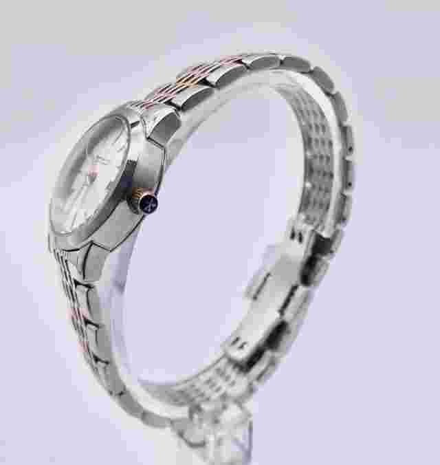 DREYFUSS & CO LADIES 1890 SERIES WHITE DIAL TWO TONE BRACELET QUARTZ WATCH