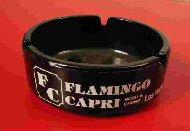 LAS VEGAS NEVADO GAMING GAMBLING CIGARETTE ASHTRAY FC FLAMINGO CAPRI CASINO !!