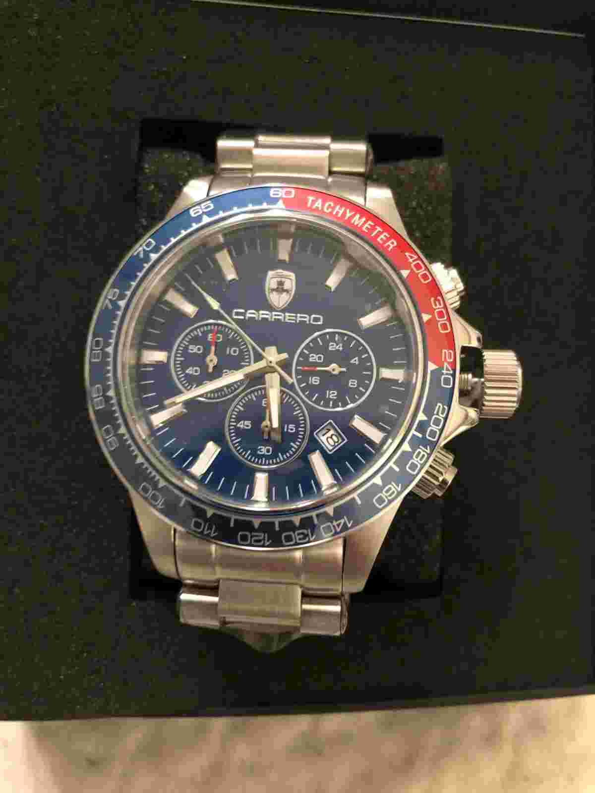Torino Carrero Men's CS866BURD Avatar Collection Tachymeter Watch 44mm
