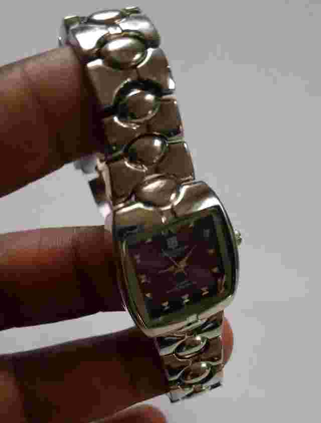 Charles Dumont Paris Quartz Black Dial Stainless Steel Band Ladies Watch 2357L