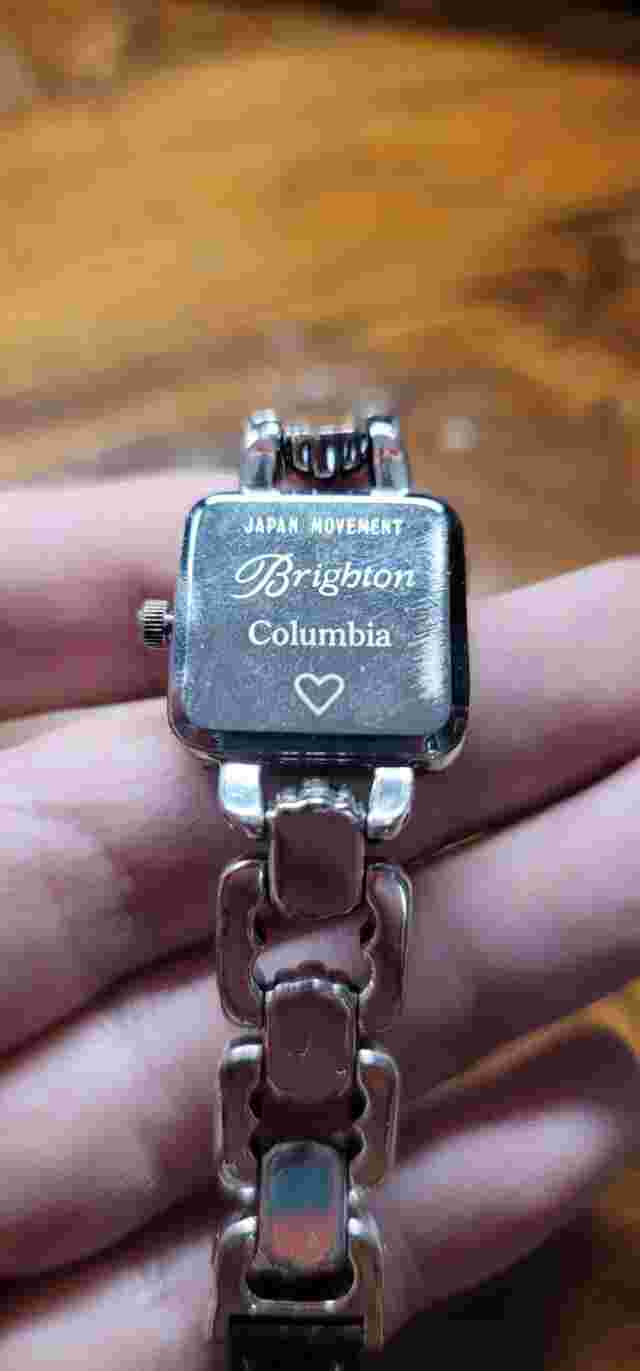 Brighton Columbia Silver & Black Leather Watch New Battery
