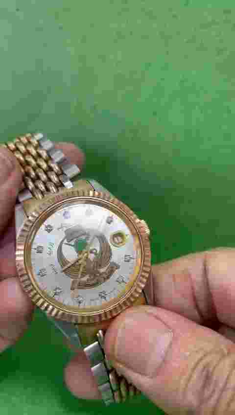 Very RARE Rose Gold P FELCA  Automatic Libyan Republic  Jubilee Band Watch R16