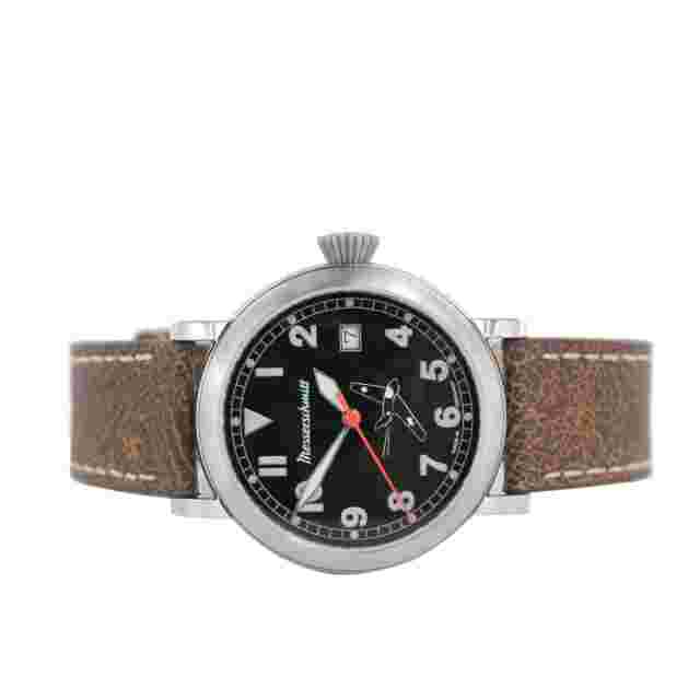 Aristo Men's Messerschmitt Watch Pilot Watch ME163-SCL Leather