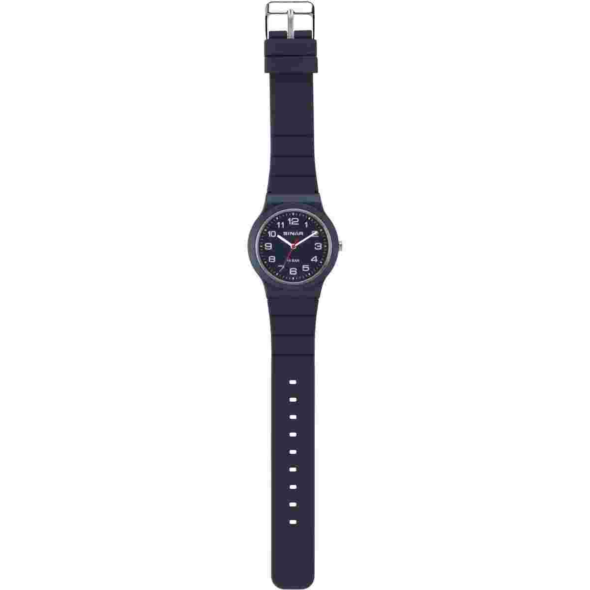 SINAR Youth Watch Wrist Analog Quartz Unisex Silicone Band XB-18-22 Dark Blue