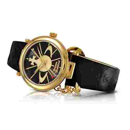 VivienneWestwood watch Orb Ⅱ black dial calf leather VV006BKGD Ladies