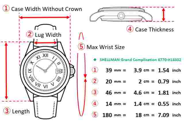 【 EXC+5 】 SHELLMAN Grand Complication 6770-H13332 39mm Silver Quartz Men's Watch