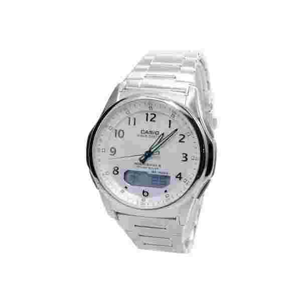 Casio Casio Watch Men s Solar White   Silver Wave Ceptor WAVE CEPTOR Free  Whi