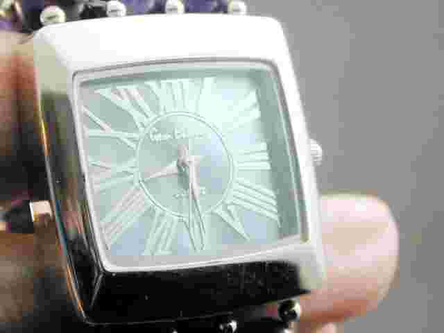 Gem Essence 3 Strand Amethyst Wrist Watch Gray MOP Dial