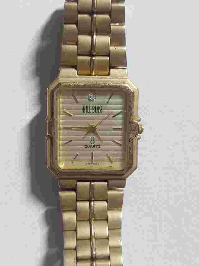 Bill Blass Quartz Watch Gold Color 001-9L32 Wrist Watch AS IS