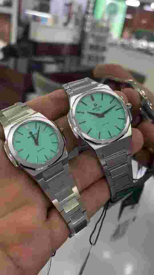 Hislon Men's Watch Ultra Slim Sapphire Glass New Collection Turquoise Blue Dial