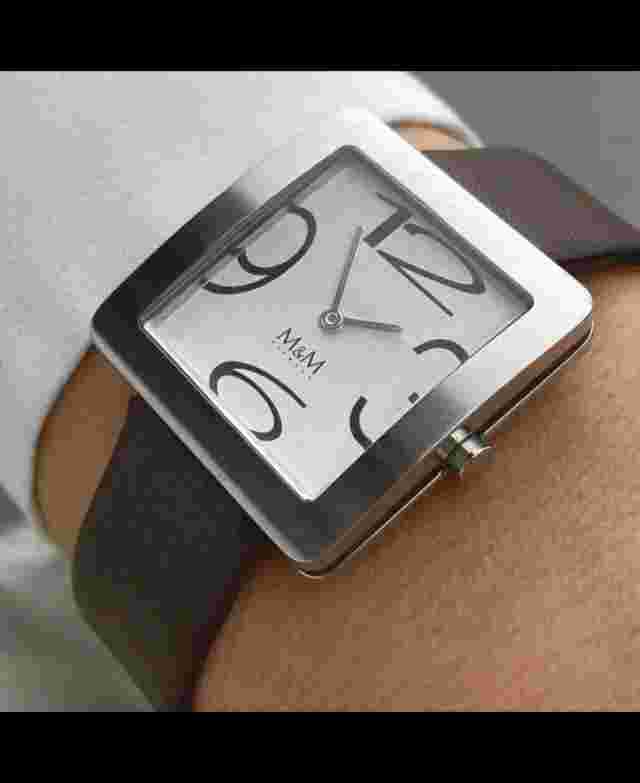 M&M Women Quartz Casual Watch Classic Dress Silver Dial Waterproof Round Fashion