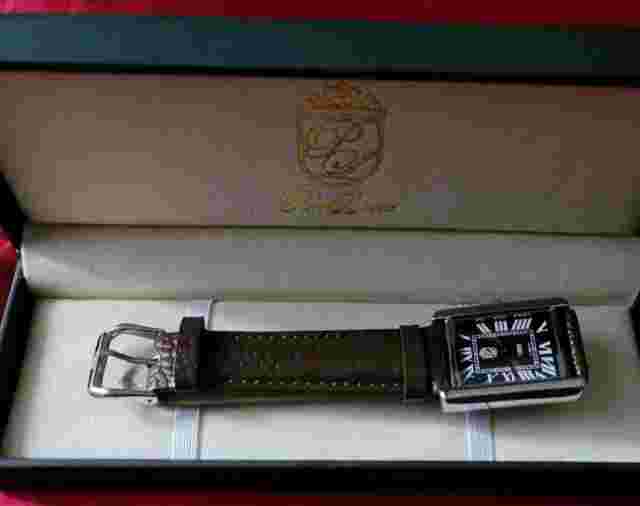 ️‍⚡️NEW GIFT SET Pierre Lucerne Root Beer 1888 Swiss Inspired Mens Tank Watch