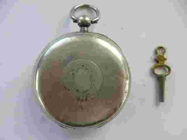J. W. Benson silver pocket watch
