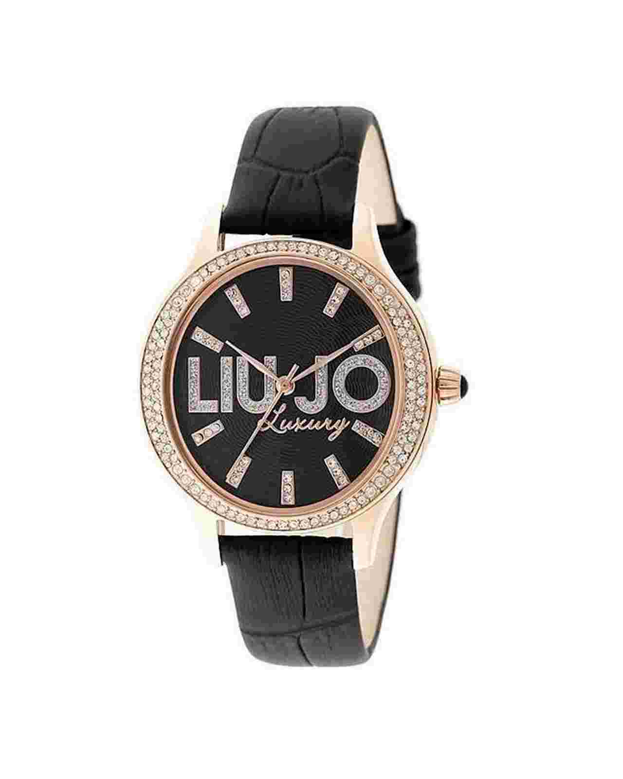 Liu Jo Luxury Black Leather Strap Watch Women Watches
