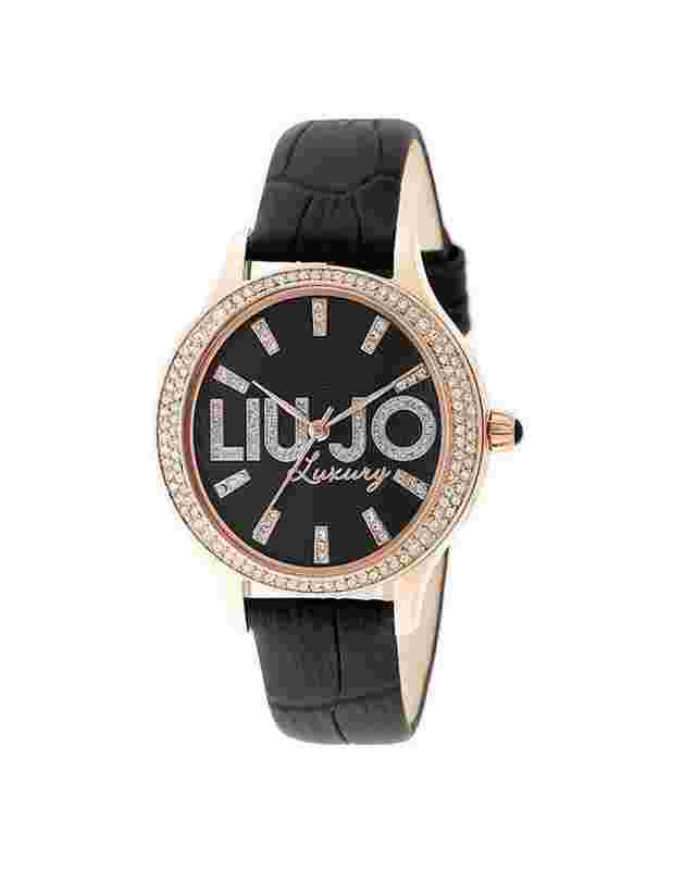 Liu Jo Luxury Black Leather Strap Watch Women Watches