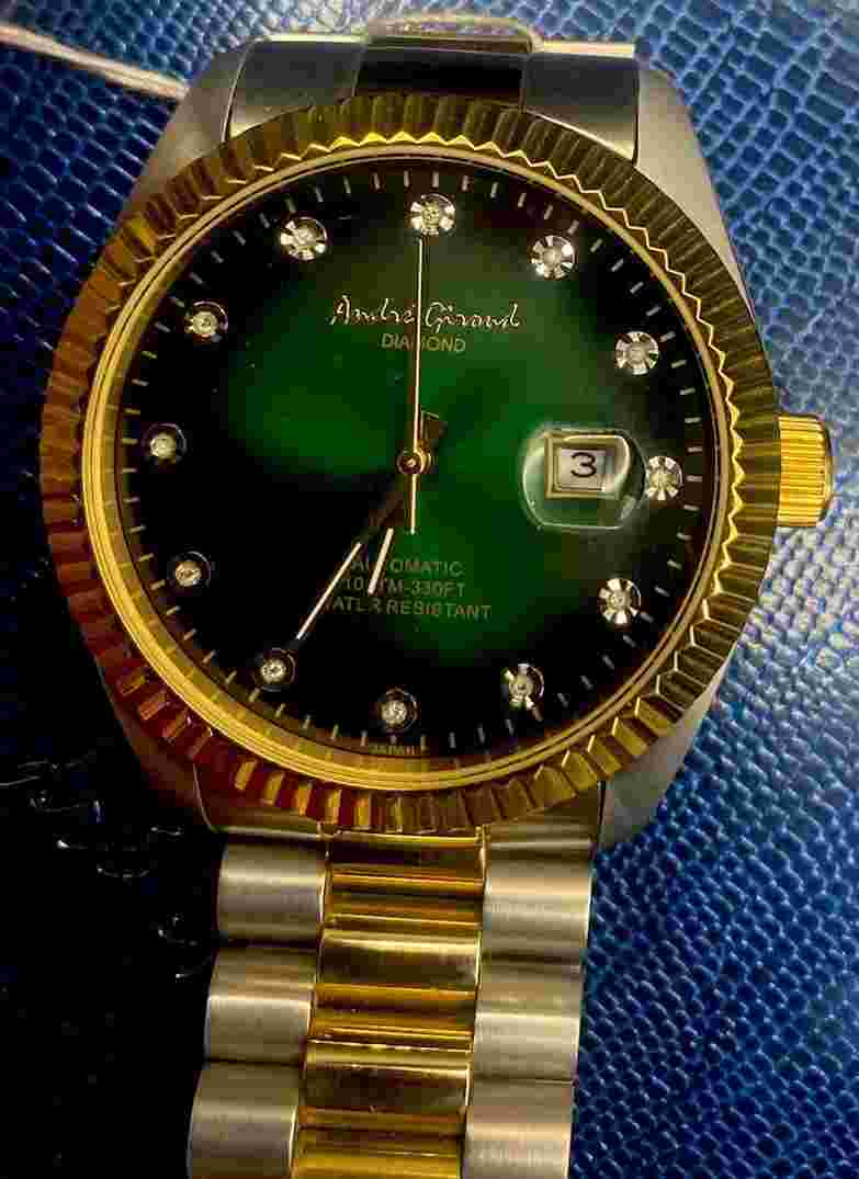 Automatic Andre' Giroud Men's Genuine Diamonds Limited Edition #260 Of 999 🔥