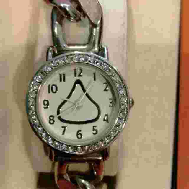 Watch vintage rare excellent Hershey Kisses toggle s/s bracelet, crystal bezel.