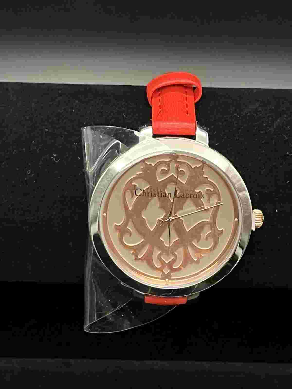 Christian Lacroix Leather Strap Watch