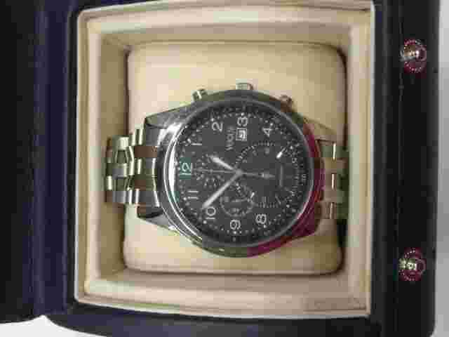 VINTAGE VOGUE MEN CHRONOGRAPH SWISS 547022.2 WRIST WATCH STAINLESS STEEL MIB