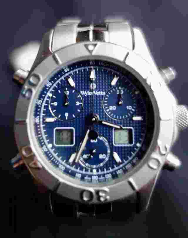 MINT NOS WYLER VETTA CHALLENGE ANA/DIGI QUARTZ ALARM CHRONO SS WATCH