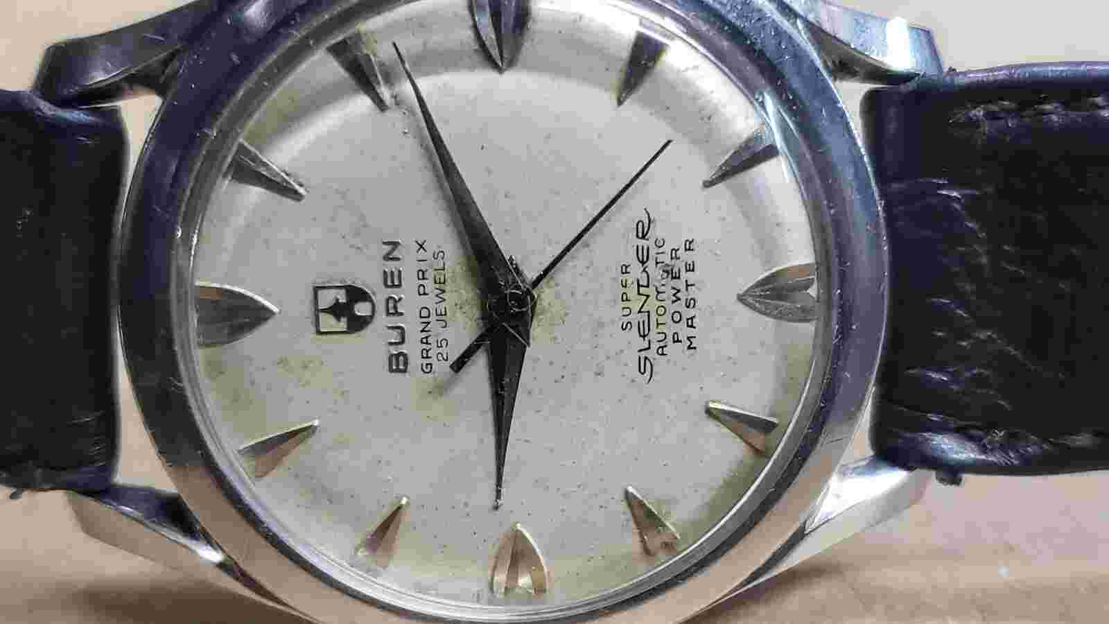 BUREN GRAND PRIX SUPER SLENDER POWER MASTER 35MM AUTOMATIC MENS WATCH