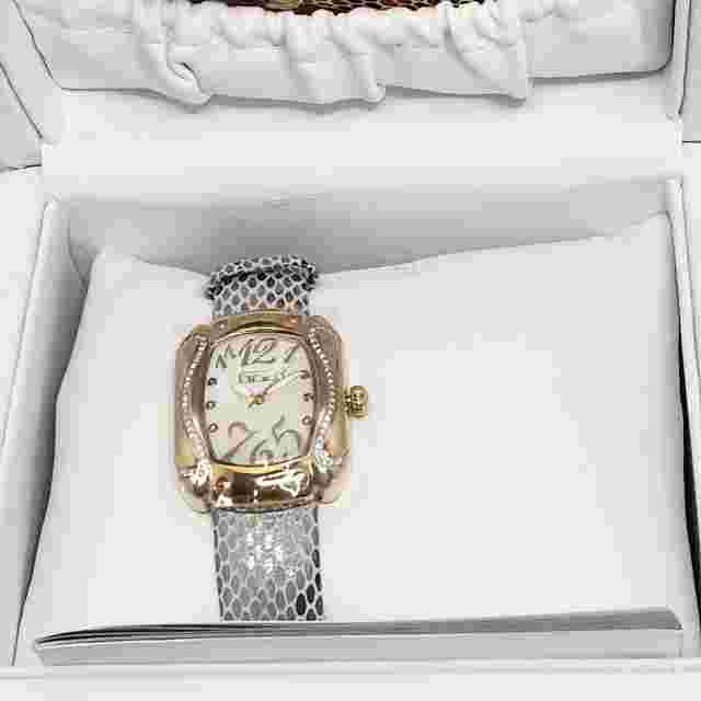 QVC ETOO Ladies Watch New In Box With 2 Bands Runs