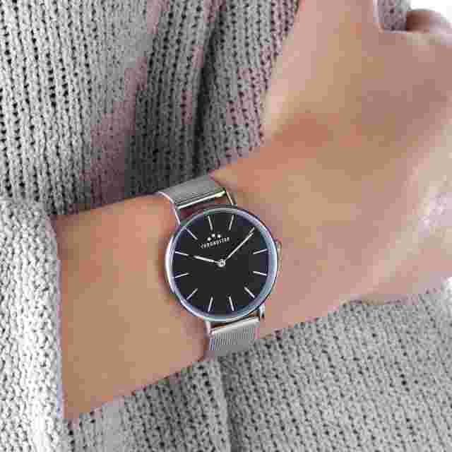 Chronostar Women's Preppy Mesh Black Watch - 32 mm R3753252503