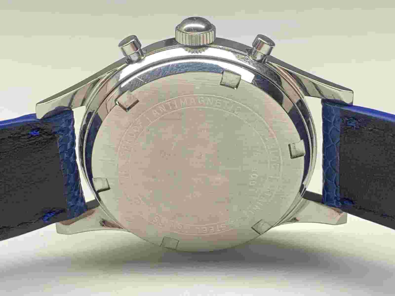 vintage munot leonidas 248 chronograph  antimagnetic stainless steel swiss watch