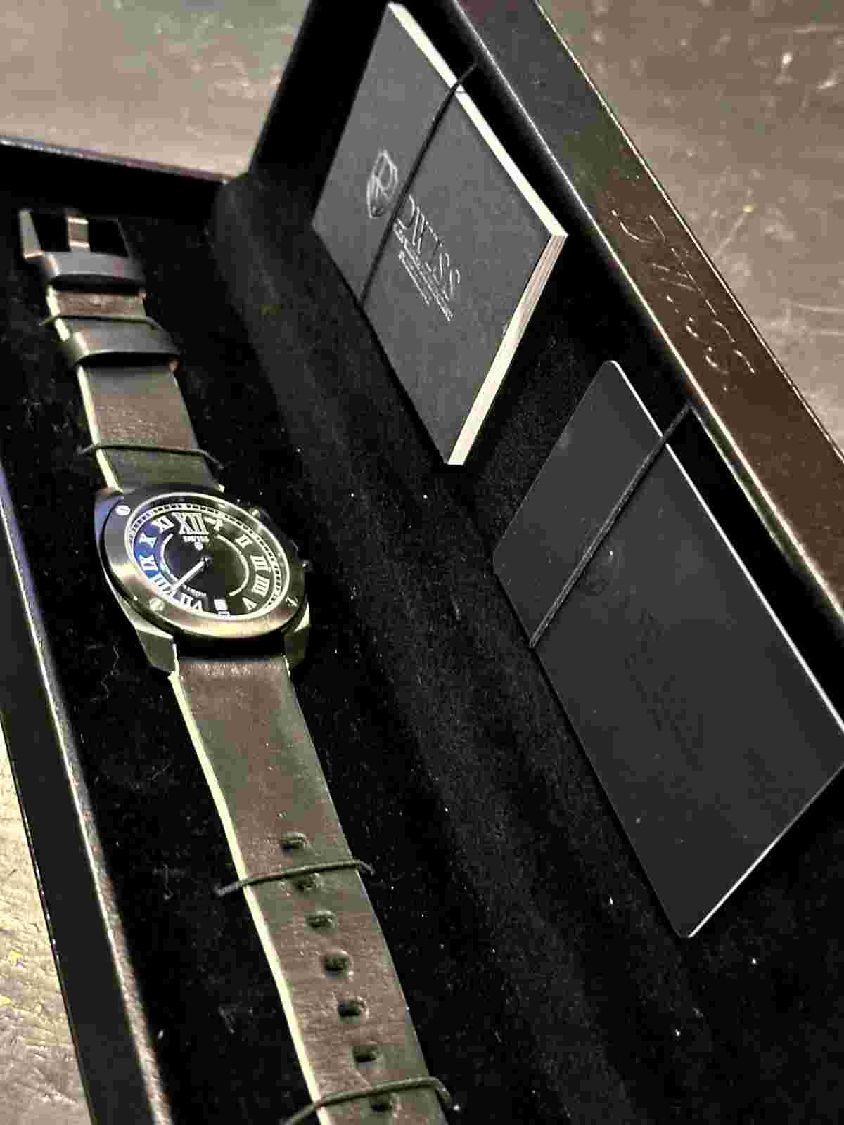 DWISS RC1 Swiss Quartz Ronda 714 Limited Edition 40 mm Black Dial 488/999