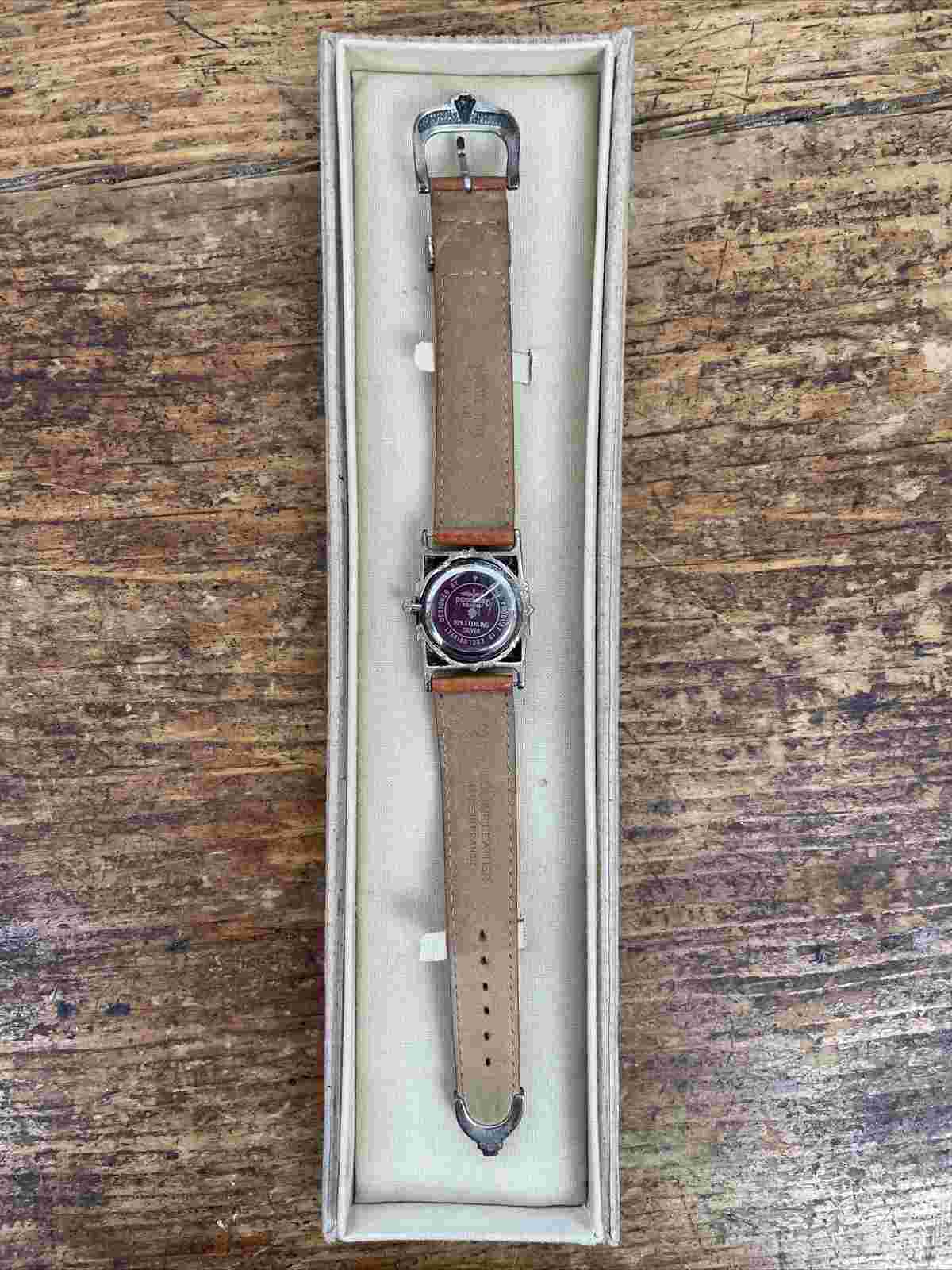 Peyote Bird Santa Fe Women’s Sterling Silver Watch Leather Band Needs Battery