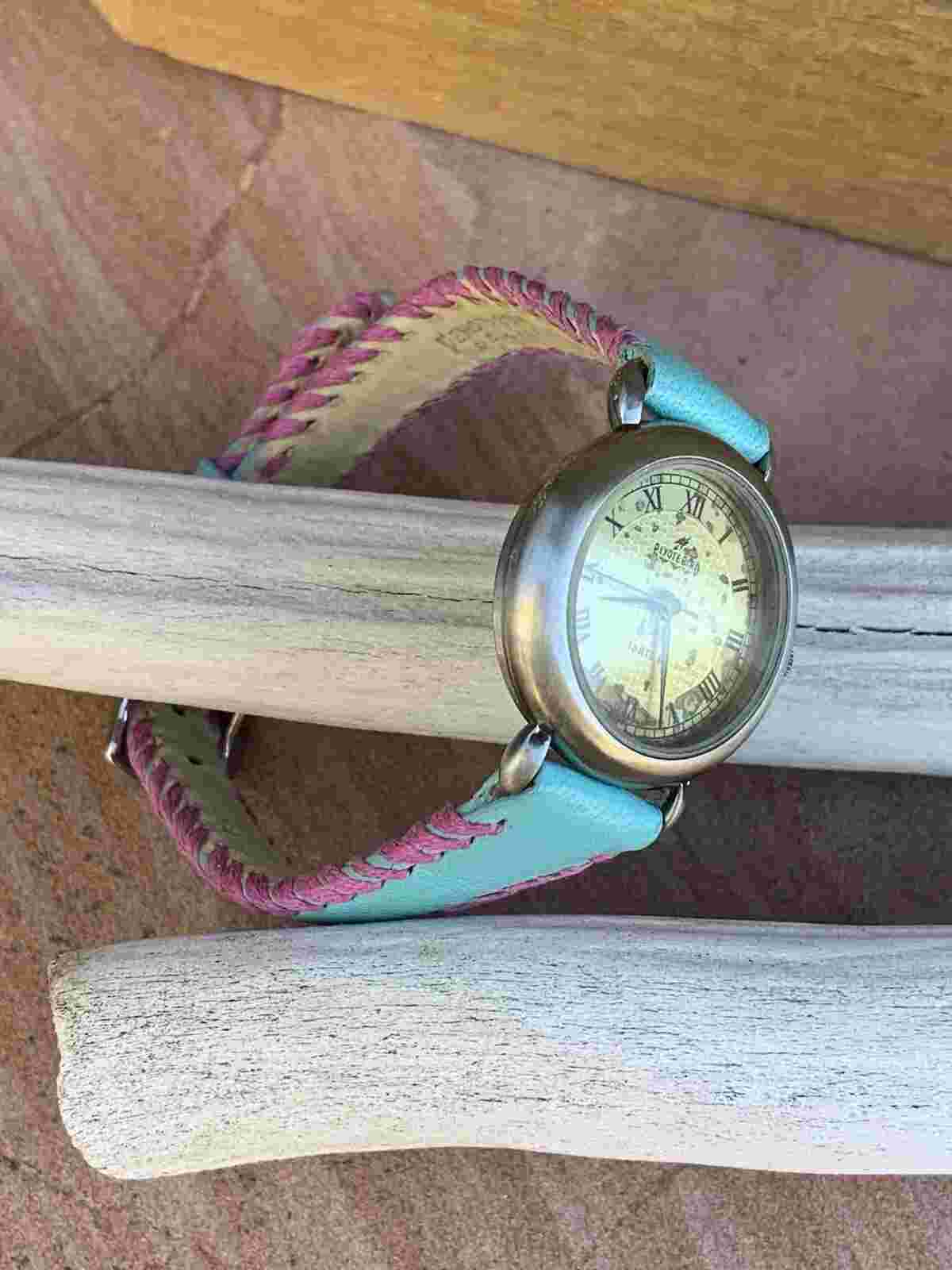 Peyote Bird * Santa Fe * Sundance * Watch w/Turquoise & Pink Band