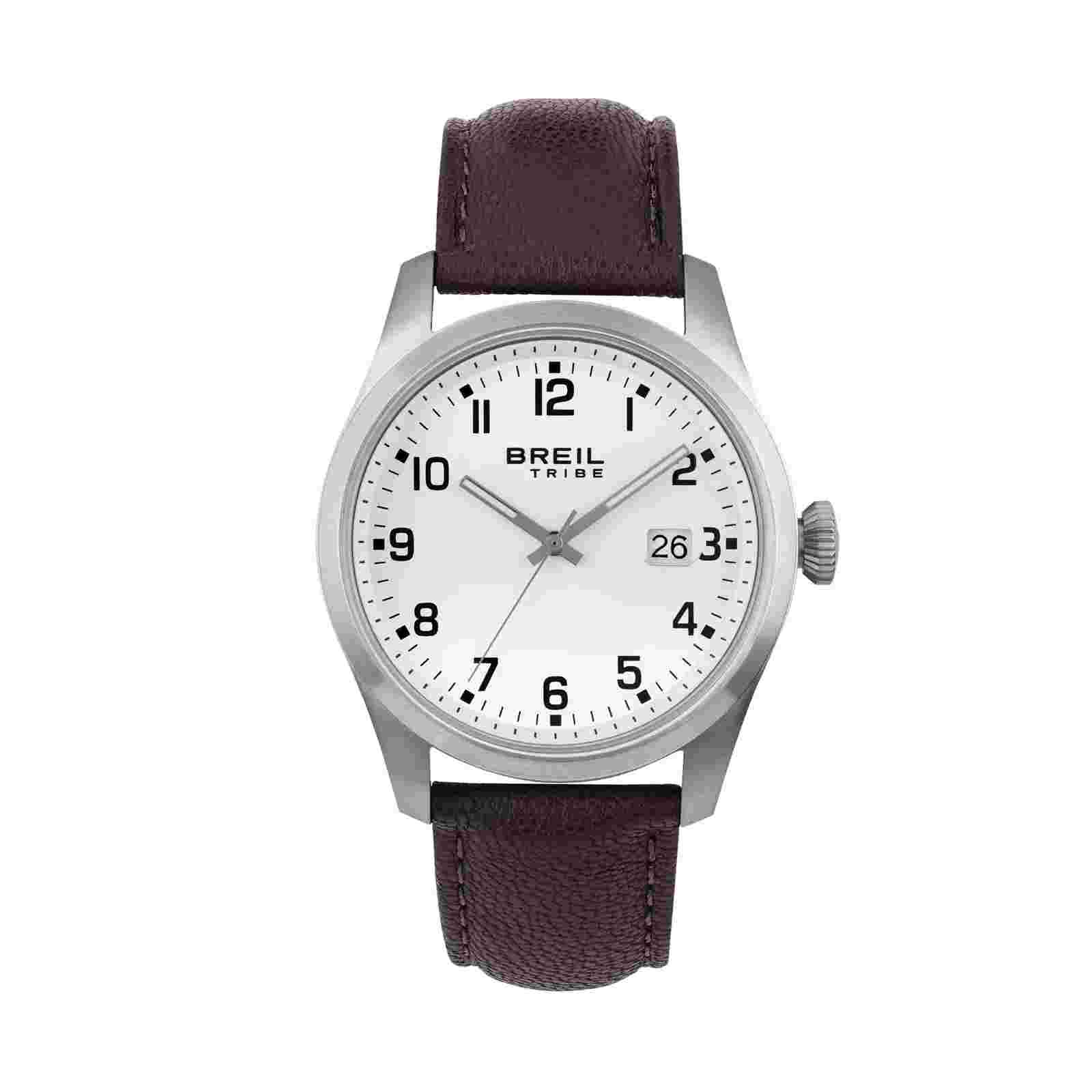 Mens Wristwatch BREIL Tribe CLASSIC ELEGANCE EW0663 Leather Brown White