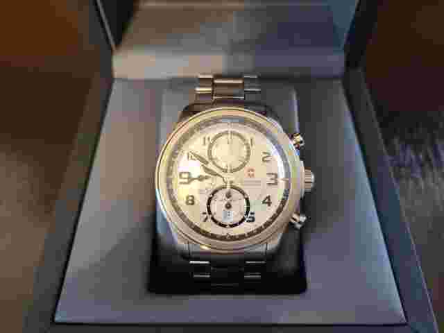 ** Victorinox Infantry Vintage Chronograph Automatic SS Bracelet Valjoux 7750 **