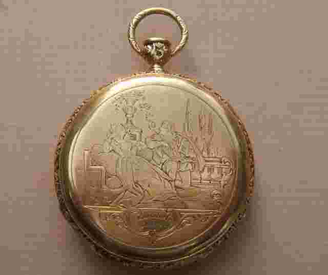 FRENCH "OFFICER'S TYPE" GOLD POCKET-WATCH, by "LEROY", ca. 1800