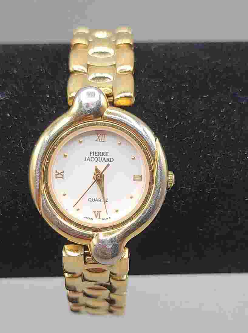 Pierre Jacquard Ladies Quartz Watch Gold Tone Seconds Hand