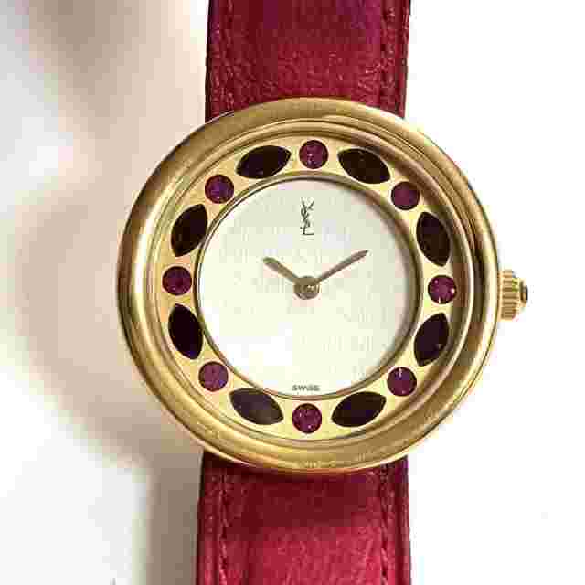 Yves Saint Laurent Watch Bijoux gold pink YSL