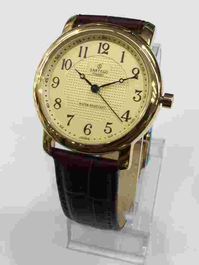 SARTEGO Toledo Men's Genuine Crocodile Leather Japan Quartz Watch SEN555R
