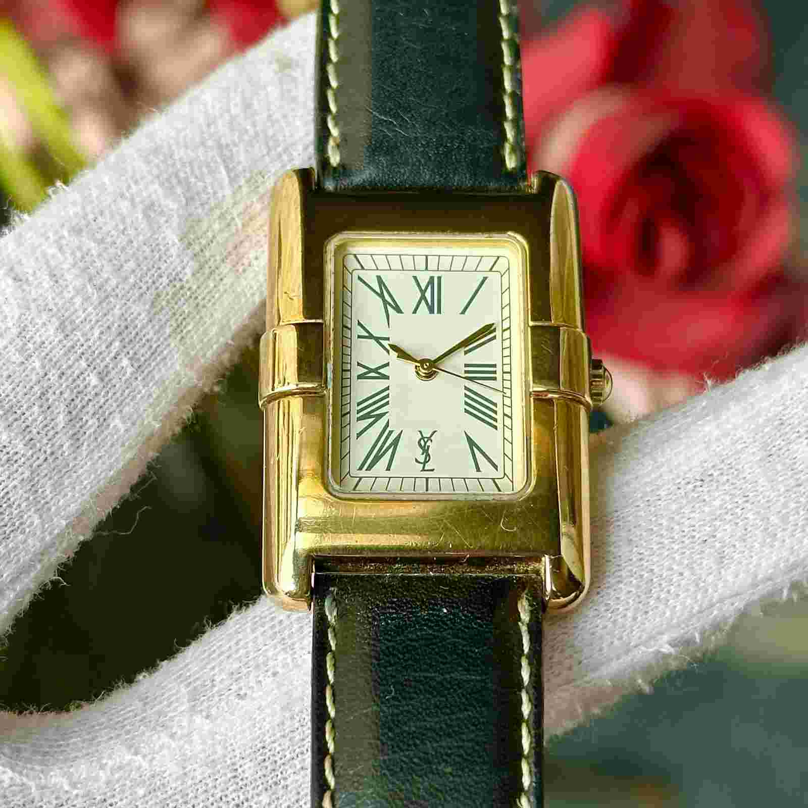 Vintage YSL Yves saint Laurent Tank Quartz Swiss Made Men's Watch 05-1-00127
