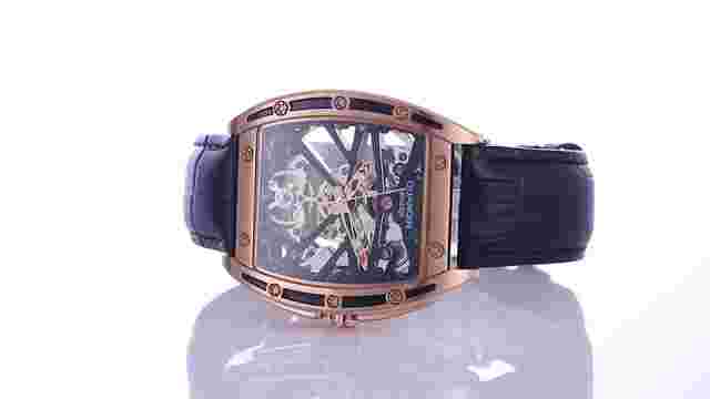 Square Luxury Watch Men's Transparent Full Hollow Design Waterproof Wristwatch