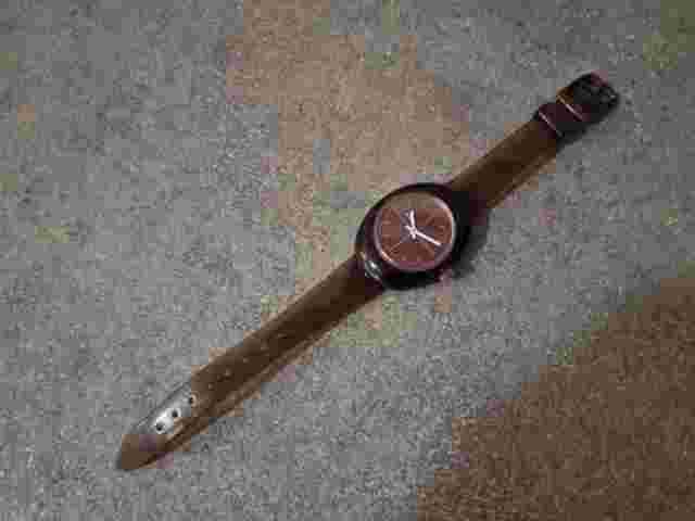 Rare Vintage BULER Transparent Brown Plastic Swiss Mechanical Watch All Original