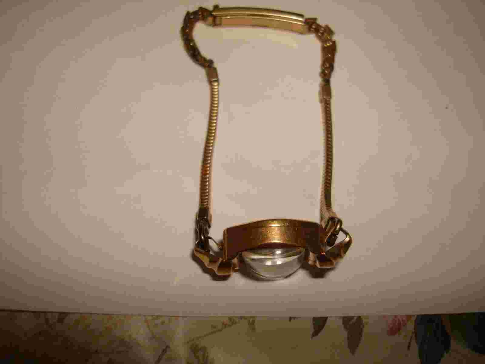 Vtg 14k Solid Yellow Gold Case MEPA 17 Jewels Mechanical Watch For Repair Parts