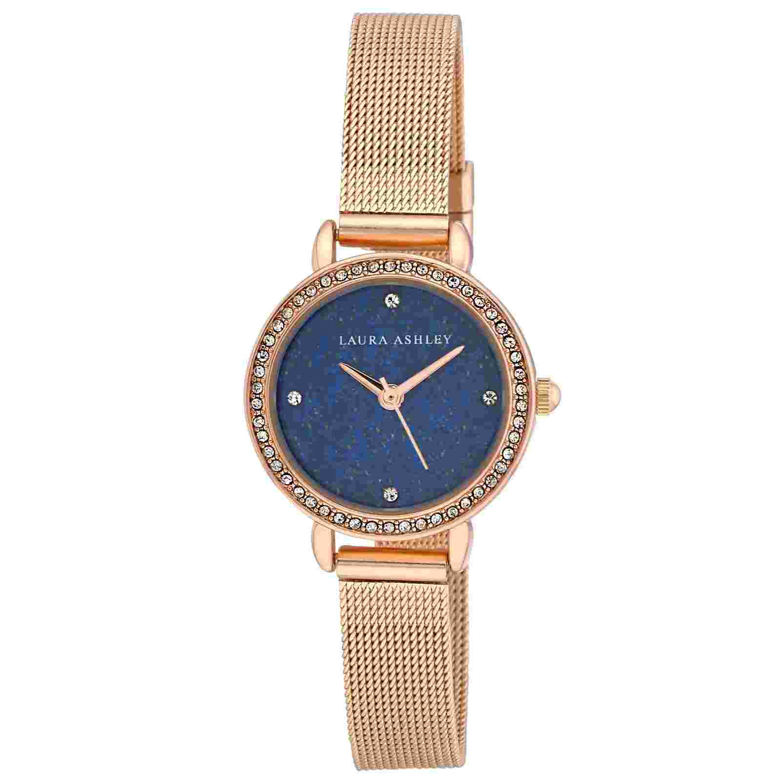 Laura Ashley Women's 26mm Gemstone Dial Mesh Strap Watch (LA2064)