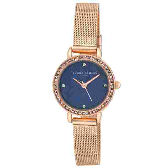 Laura Ashley Women's 26mm Gemstone Dial Mesh Strap Watch (LA2064)