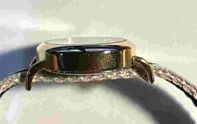 Keep Collective Gold Ladies Watch Round Soft Cotton Strap - New Battery